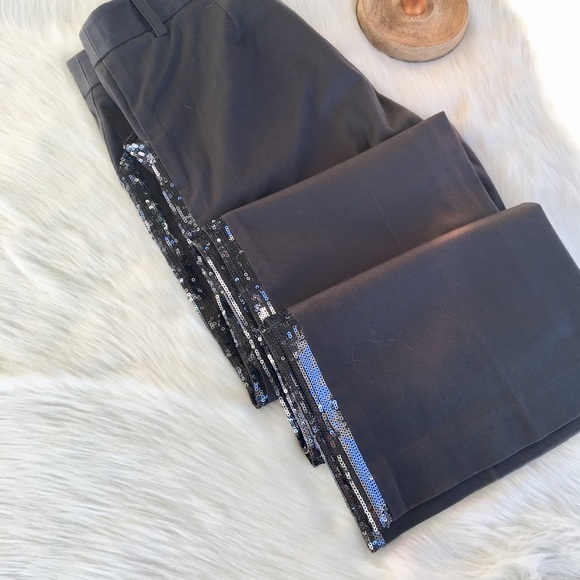 BCBG Grey Tuxedo Pants Size 6 - Picture 7 of 7